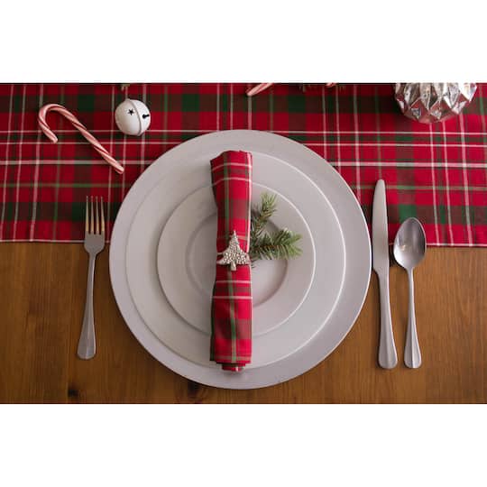 DII® 108" Tartan Holly Plaid Table Runner